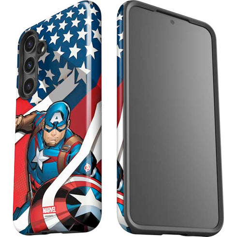 Marvel Captain America Action Pose Galaxy S25 Impact Case
